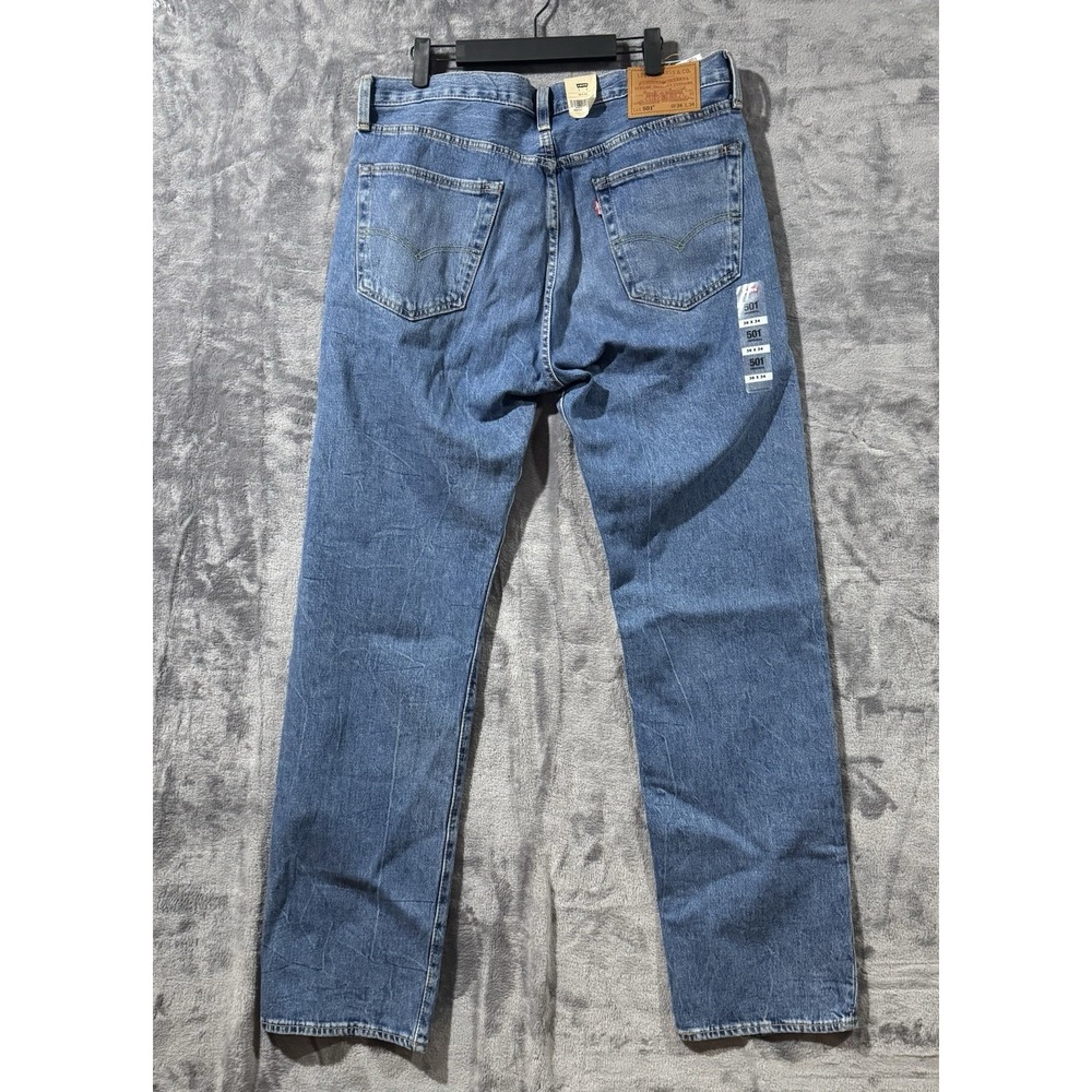 Levis Premium 501 Original Straight Leg Denim Jeans Pants Men's Size 36x34 NEW